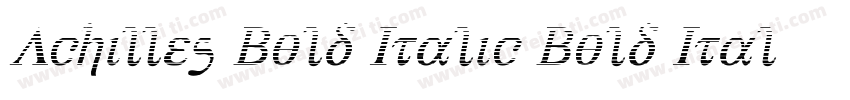 Achilles Bold Italic Bold Italic字体转换